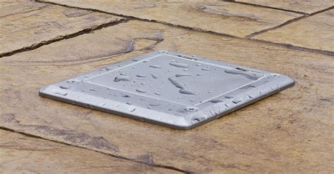 electrical concrete deck boxes|landscaping electrical floor box.